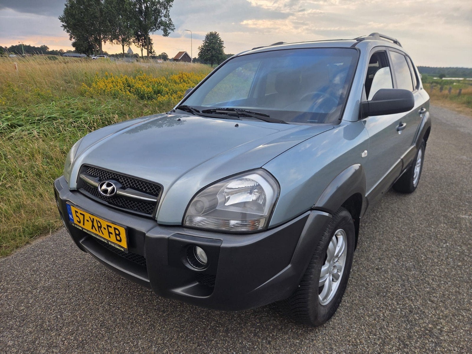 Hyundai Tucson 2.0 I 2WD 2007 Grijs, Auto's, Stof, Zwart, 4 cilinders, Origineel Nederlands