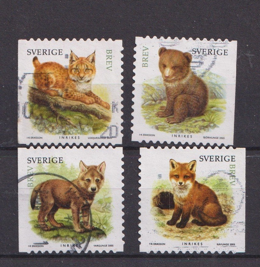 Zweden 2005; Jonge dieren, Michel 2487/90, gebruikt., Ophalen of Verzenden, Zweden, Gestempeld