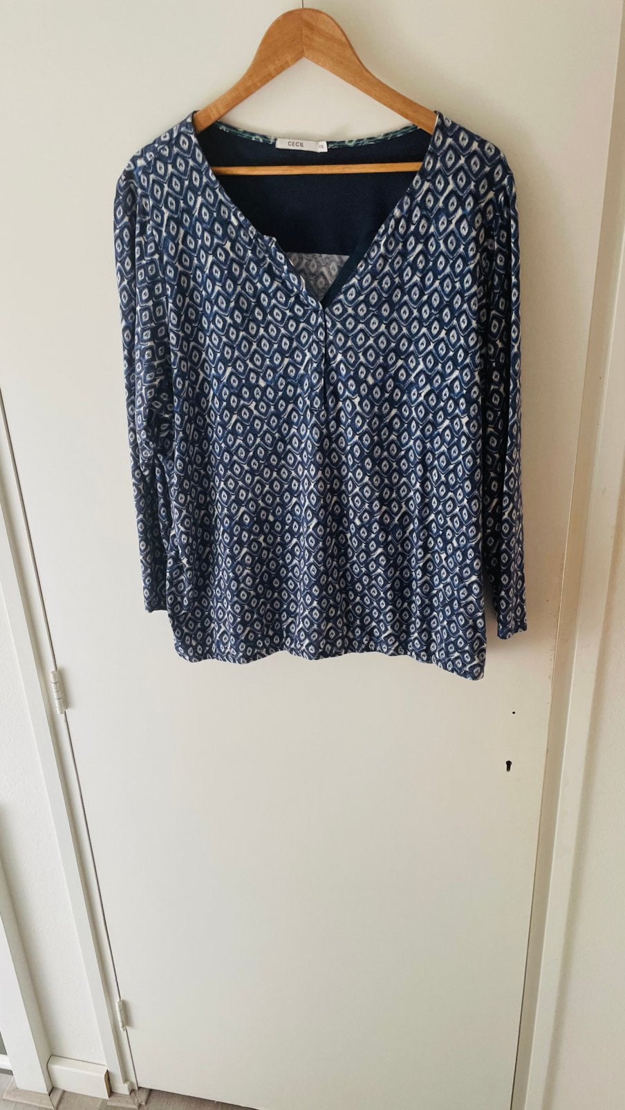 Cecil shirt  blauw met witte accenten maat XXL, Kleding | Dames, Grote Maten, Verzenden, Zo goed als nieuw, Blauw, Shirt of Top