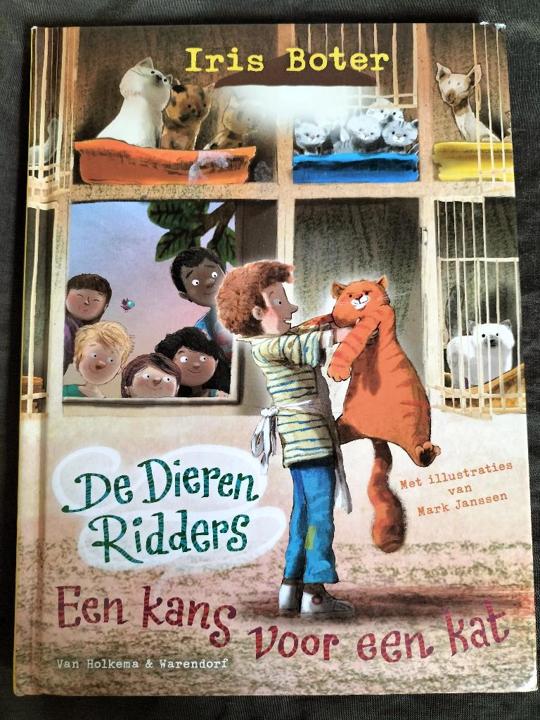 Iris Boter - De Dieren Ridders - Een kans voor een kat, Ophalen of Verzenden, Zo goed als nieuw, Iris Boter, Fictie algemeen