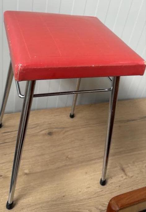 Brabantia vintage krukje rood - retro design, Ophalen of Verzenden, Gebruikt, Staal
