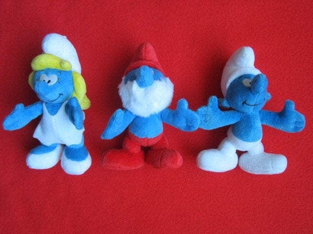 Figuur of Plush Smurfen - Grote Smurf, Smurfin etc, Ophalen of Verzenden, Zo goed als nieuw, Verschillende Smurfen