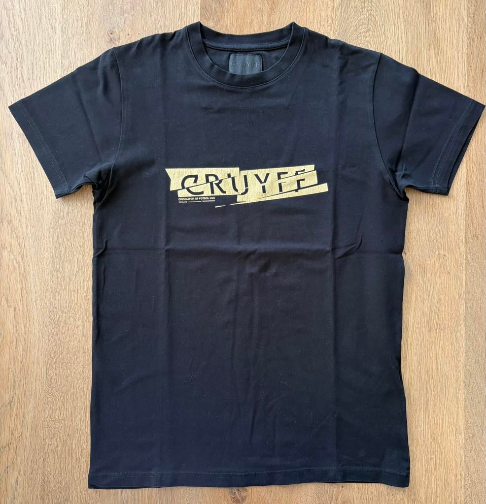 Cruyff shirt zwart met goud, maat s, Ophalen of Verzenden, Gedragen, Maat 46 (S) of kleiner, Zwart