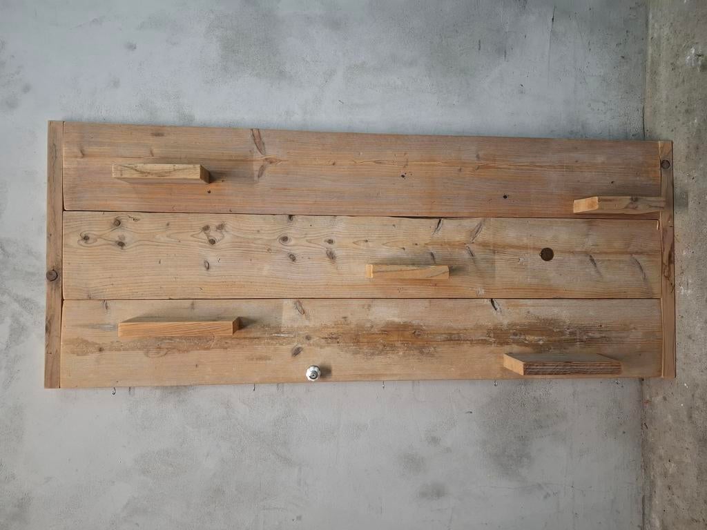 Houten MDF Hangbord met Kapstokhaken, Wandkapstok, Gebruikt, 100 tot 150 cm, Ophalen of Verzenden