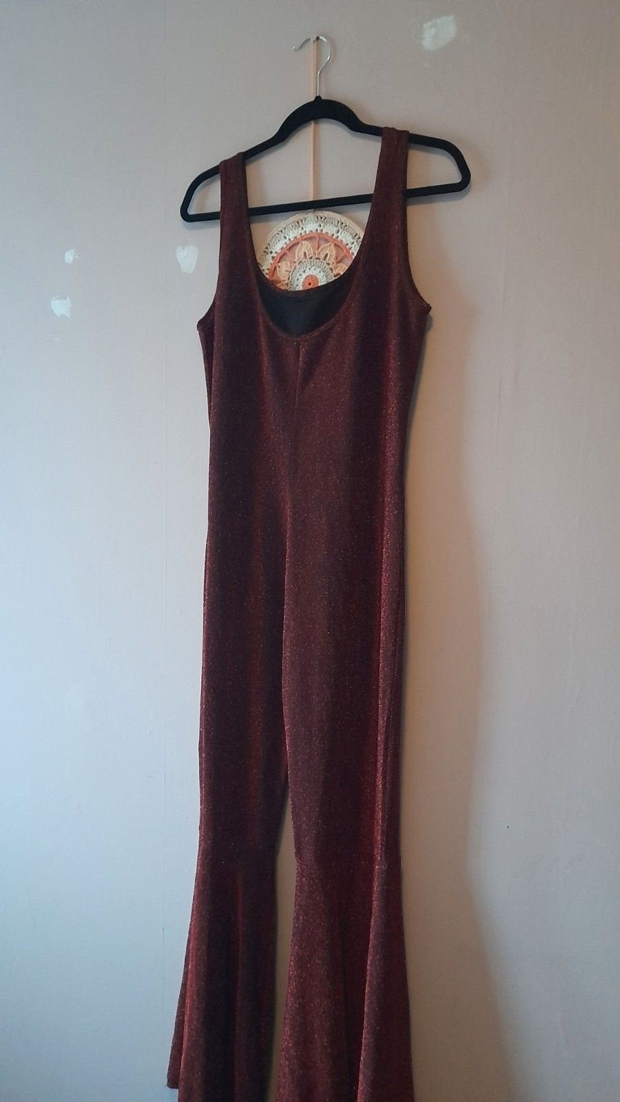 Prachtige wijnrode jumpsuit met wijde pijpen, maat XL/XXL, Kleding | Dames, Jumpsuits, Ophalen of Verzenden, Zo goed als nieuw