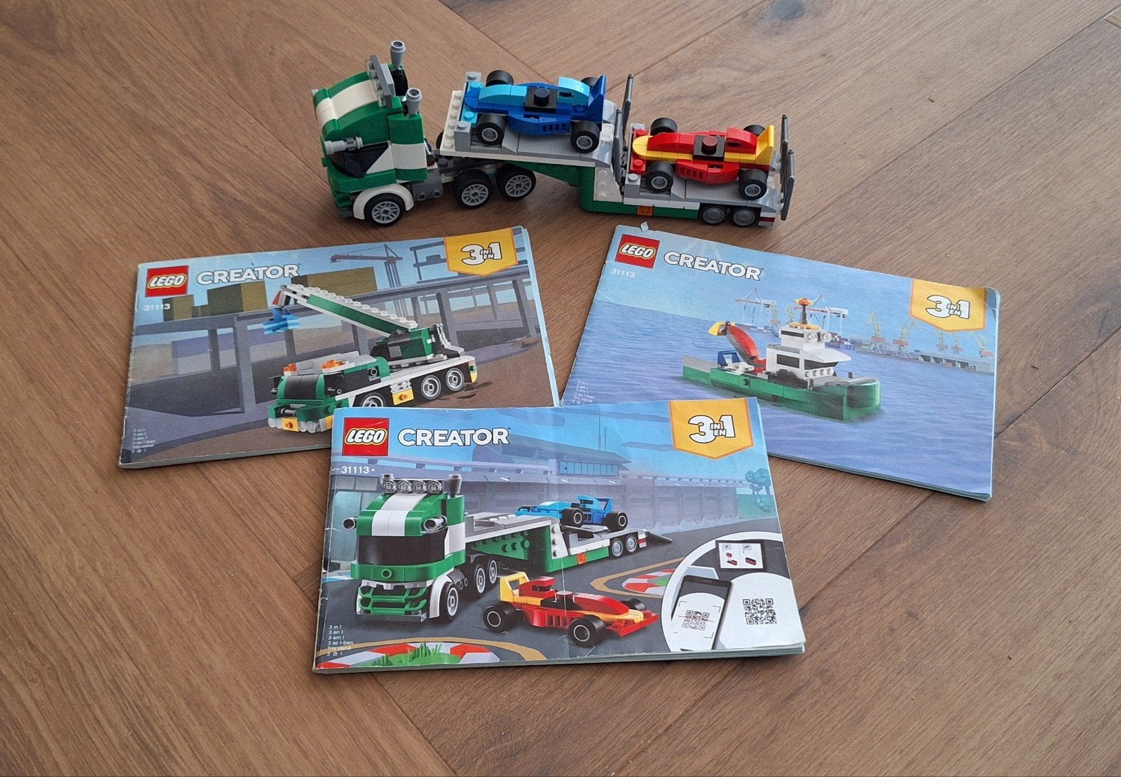 Lego 3 in 1 racewagen-oplegger 31113, Ophalen, Gebruikt