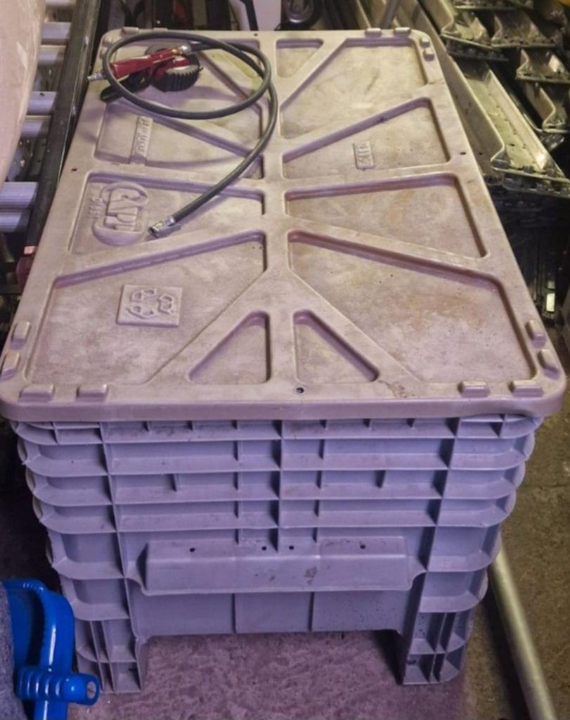 Palletbox 100x65x67CM met deksel, Ophalen, Zo goed als nieuw, Minder dan 50 cm, Minder dan 50 cm