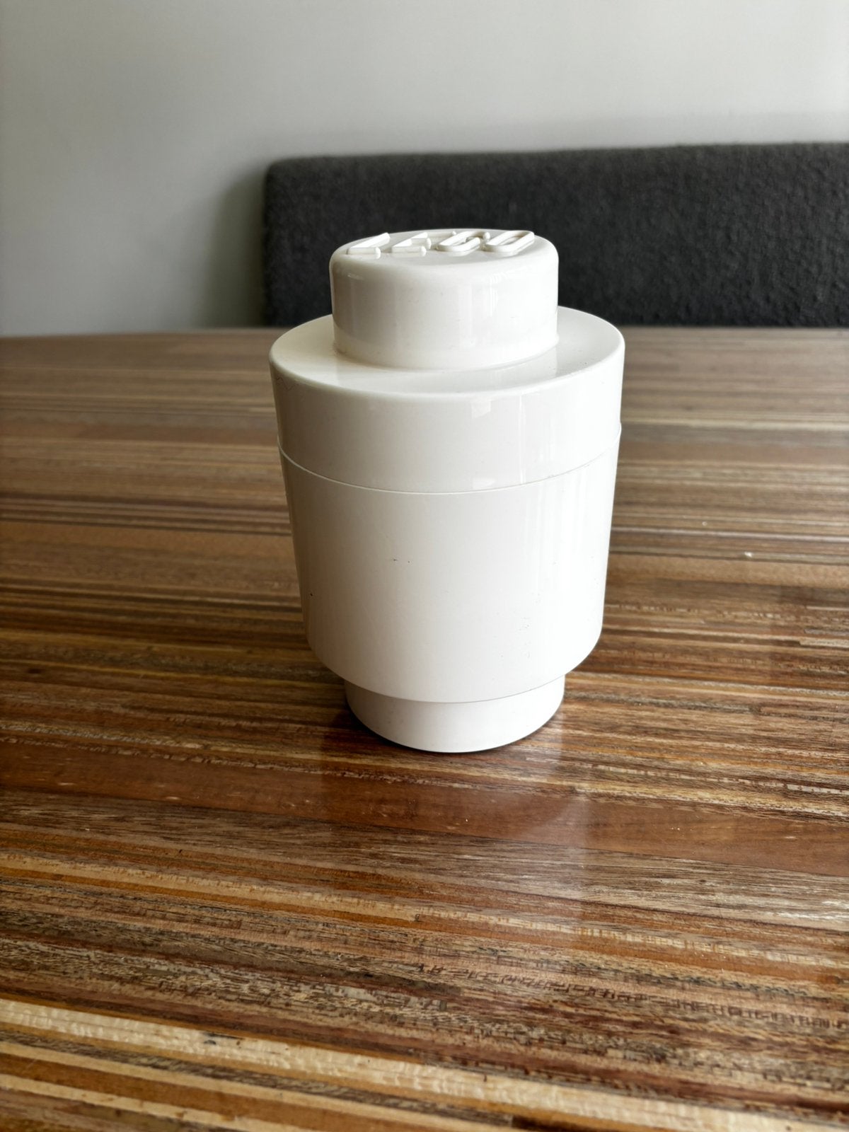 Ronde, witte opbergdoos van Lego, Ophalen of Verzenden, Zo goed als nieuw, Overige typen, Lego