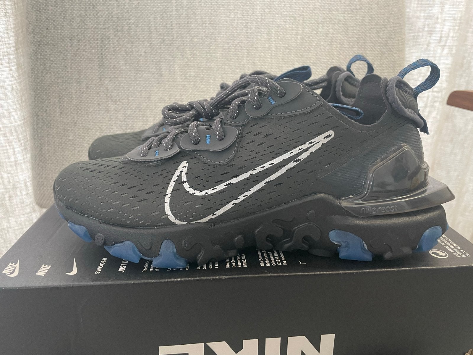 Nike React Vision D/MS/X Sneakers - Maat 36, Zwart, Nieuw, Ophalen of Verzenden, Sneakers of Gympen