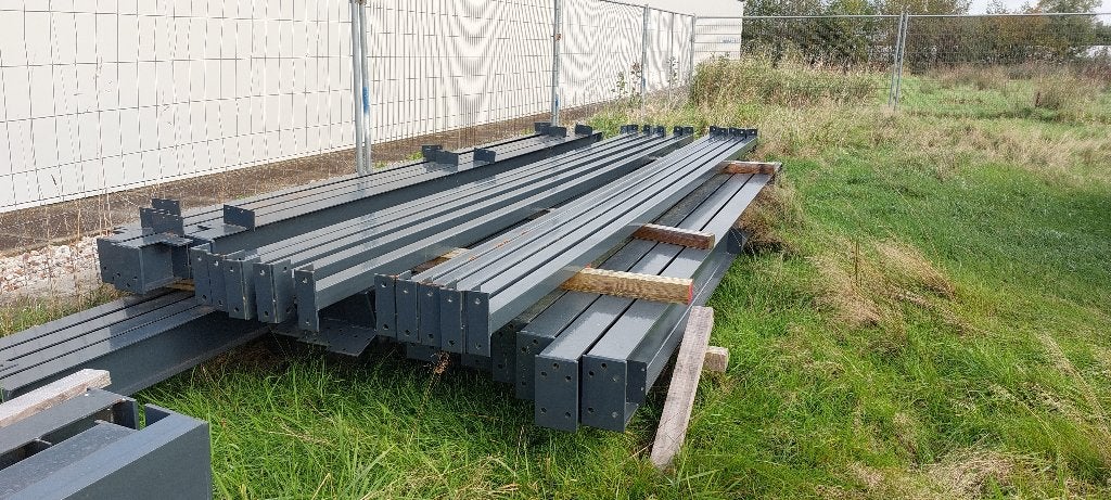 staalconstructie 14,3 x 35 meter met tekening, Doe-het-zelf en Verbouw, Ophalen, Nieuw, IJzer