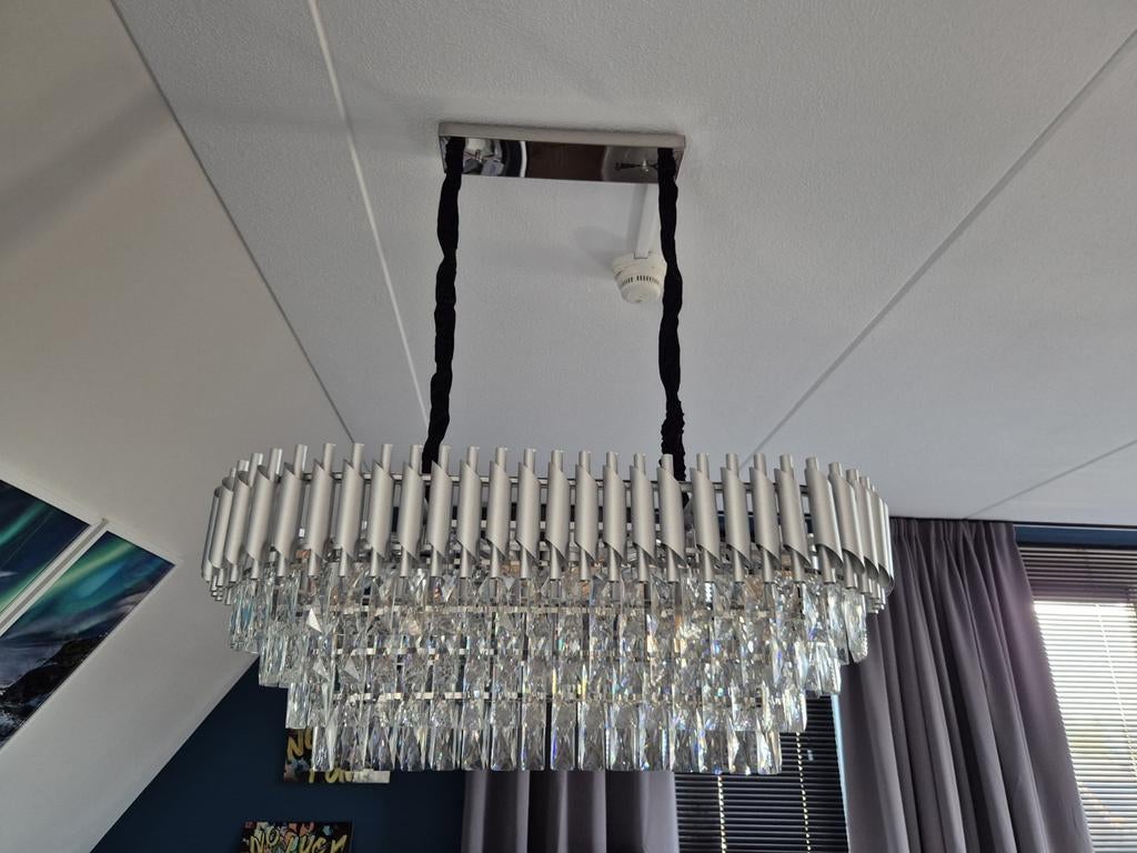 Eric Kusters kroonluchter, Ophalen of Verzenden, Zo goed als nieuw, Glas, Modern, Luxe, Glamour