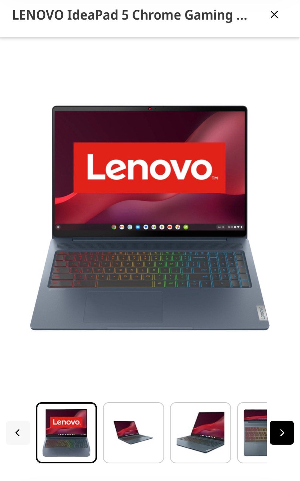 Lenovo IdeaPad 5 Chrome 16IAU7 Chromebook - Zo goed als nieu, Computers en Software, Ophalen of Verzenden, Zo goed als nieuw, 16 inch of meer