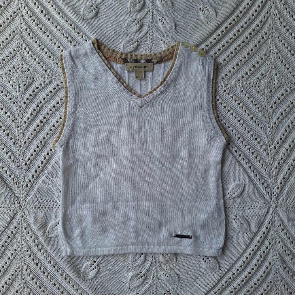 Burberry spencer wit/beige 92, Ophalen of Verzenden, Zo goed als nieuw, Jongen of Meisje, Shirt of Longsleeve