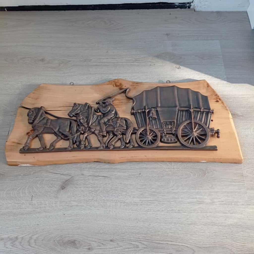 ietijzeren plaat huifkar met paarden wanddecoratie, farmer
5, Ophalen of Verzenden