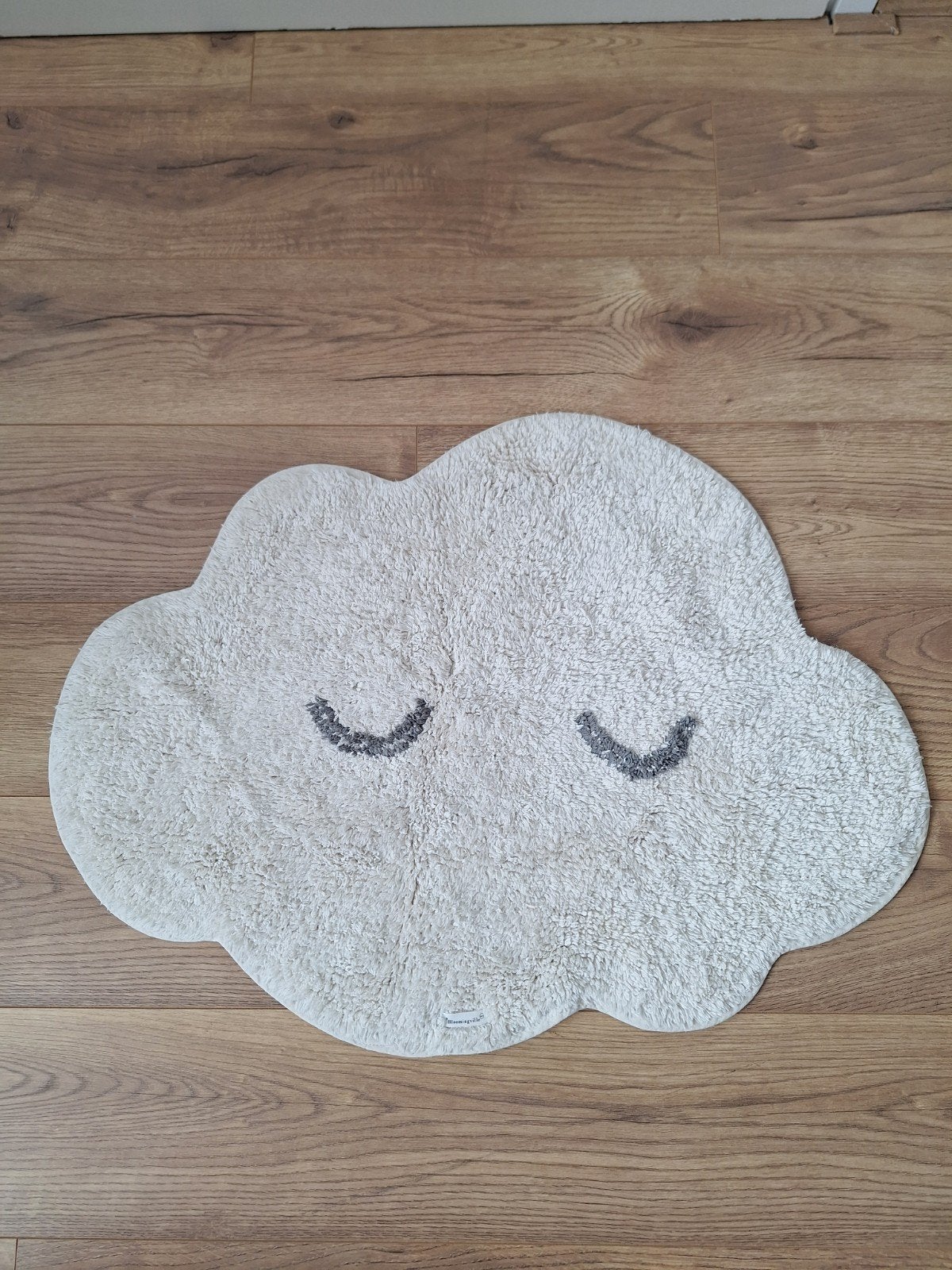 Bloomingville Wolk Vloerkleed - Crème/Grijs, Kindvriendelijk, Speels, Modern, 50 tot 100 cm, Zo goed als nieuw, Grijs