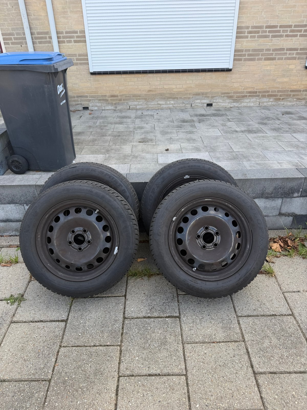 Dunlop Wintersport 5 205/60 R16 Winterbanden op velg, Auto-onderdelen, Banden en Velgen, Ophalen, Gebruikt, 16 inch, Banden en Velgen