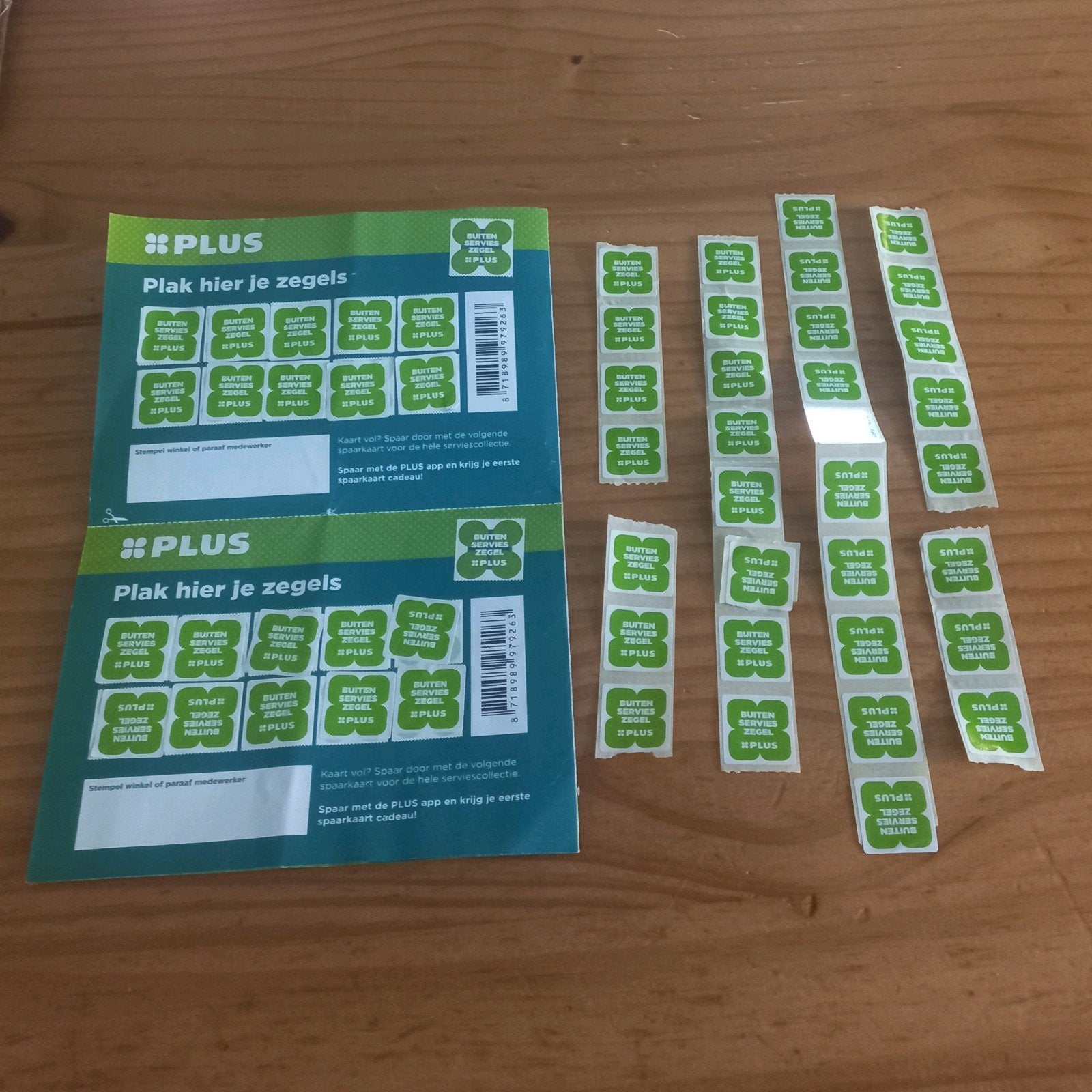 PLUS spaarzegels buiten servies, Verzamelen, Supermarktacties, Ophalen of Verzenden, PLUS Retail B.V., Klantenservice@plus.nl