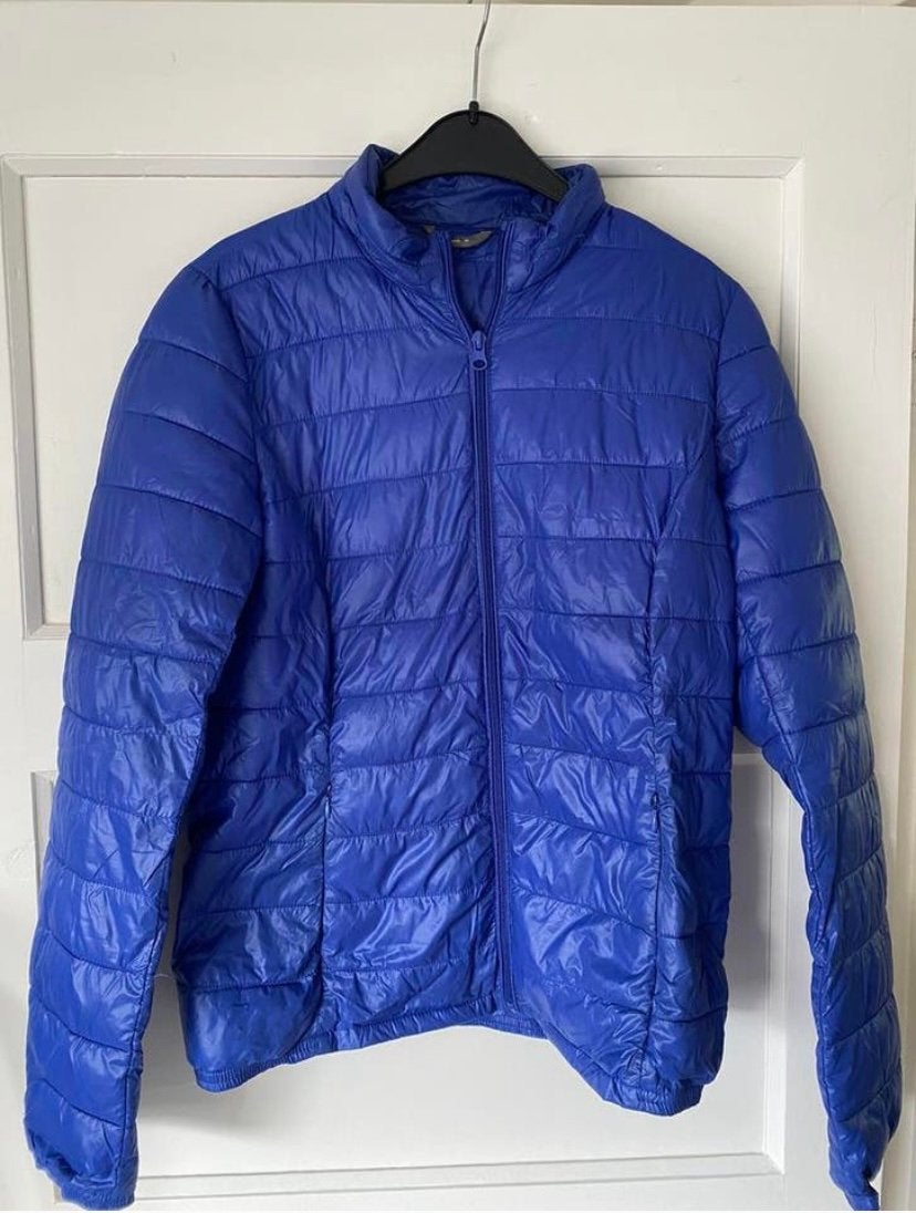 Blauwe jas van Hema maat M, Kleding | Dames, Ophalen of Verzenden, Gedragen, Maat 38/40 (M), Blauw