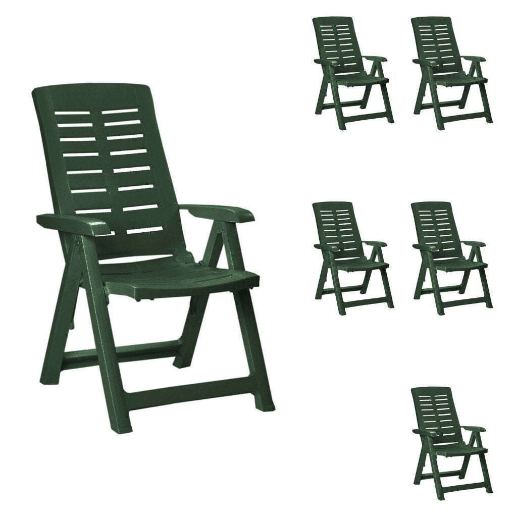 Tuinset Loungeset 6x Positie Stoelen Ligstoelen Groen, Ophalen of Verzenden, Nieuw