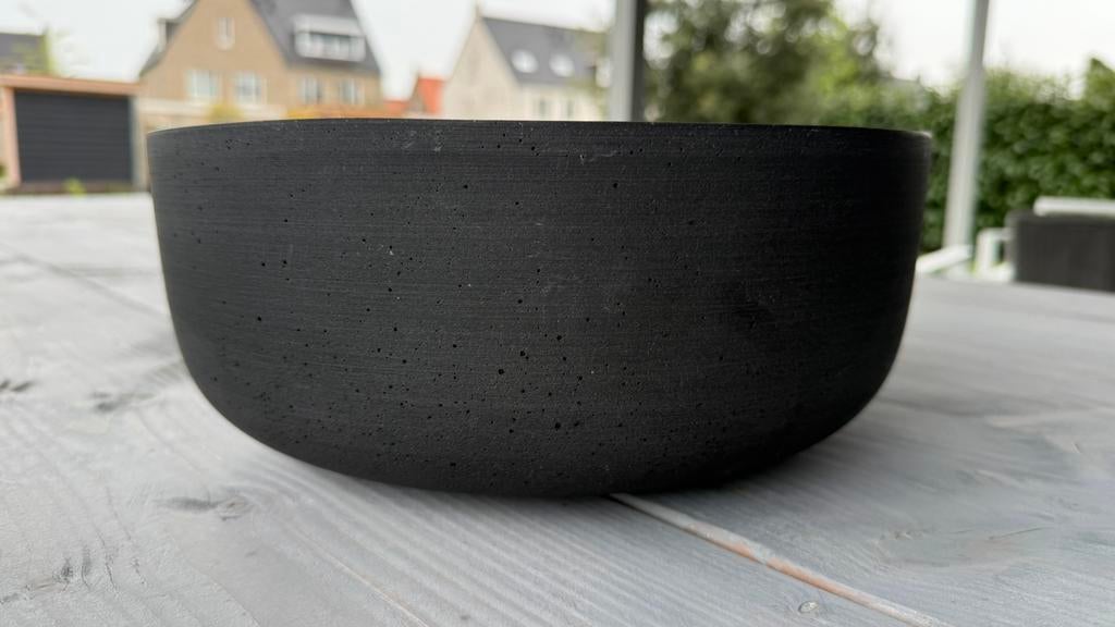 Pottery Pots Schaal Plantenbak 30cm Black, Tuin en Terras, Bloempotten, 25 tot 40 cm, Overige materialen, Rond, Ophalen of Verzenden