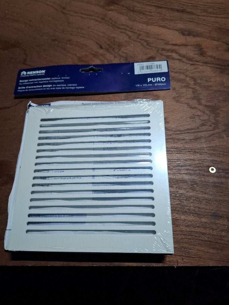 Extractierooster binnen (100mm diameter), Ophalen of Verzenden, Zo goed als nieuw, Afzuiger