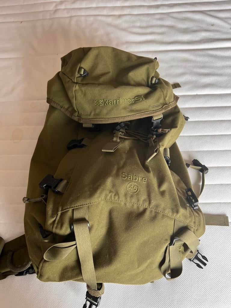 KARRIMOR SF 45 + extra afritsbare zijvakken, Ophalen of Verzenden, Zo goed als nieuw, Rugzak