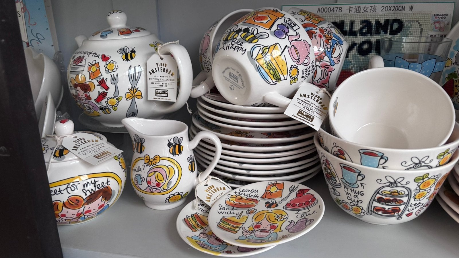 nieuw Blond Amsterdam Bee Happy Bijenkorf servies, Ophalen, Nieuw, Aardewerk, Overige typen