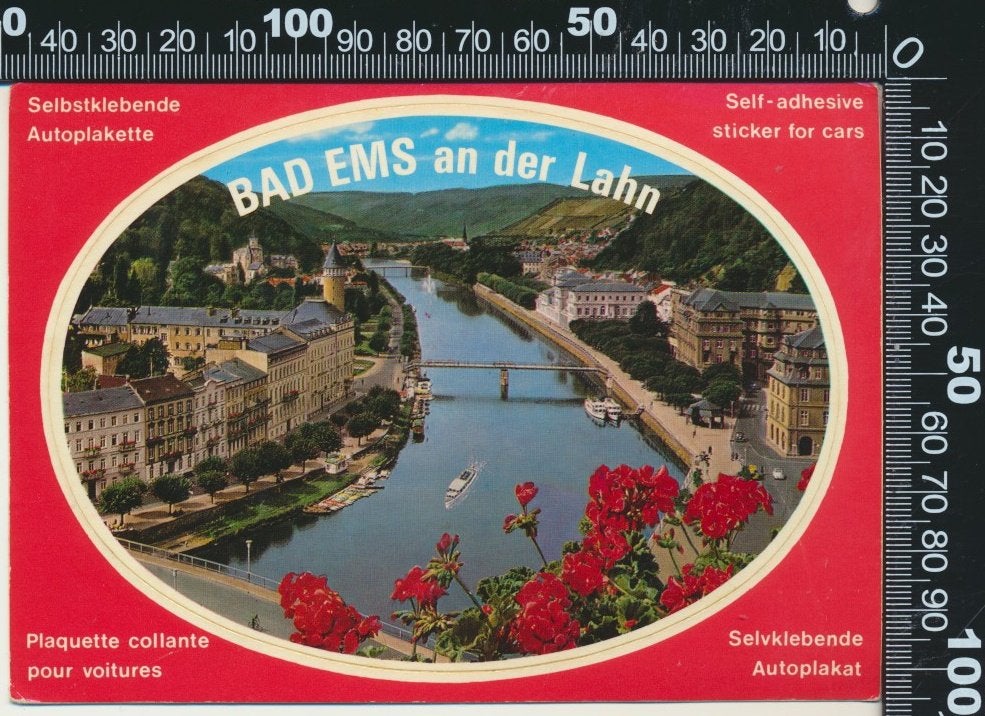 Sticker: Bad Ems an der Lahn, Ophalen of Verzenden, Zo goed als nieuw, Bedrijf of Vereniging