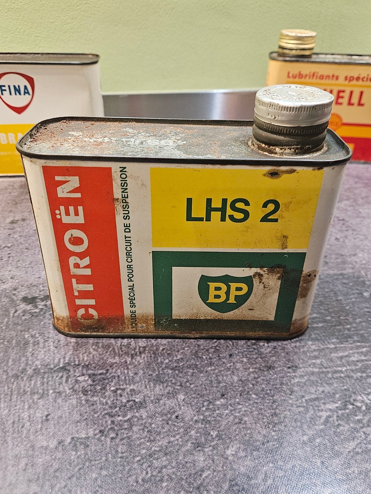 Citroën BP Olieblik LHS 2 verzamelobject 1 Liter, Ophalen of Verzenden, Gebruikt, Overige