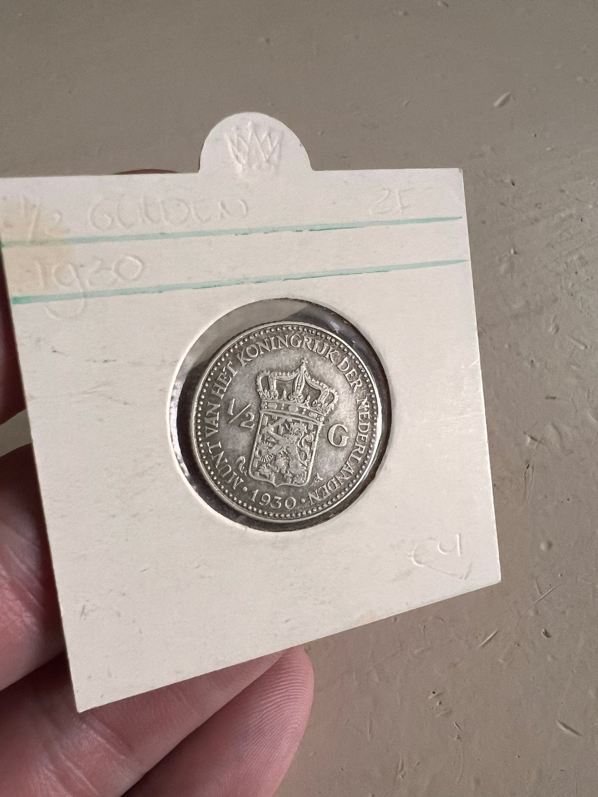 Nederland 1930 ½ Gulden Koningin Wilhelmina Zilveren Munt, ½ gulden, Zilver, Ophalen of Verzenden, Koningin Wilhelmina