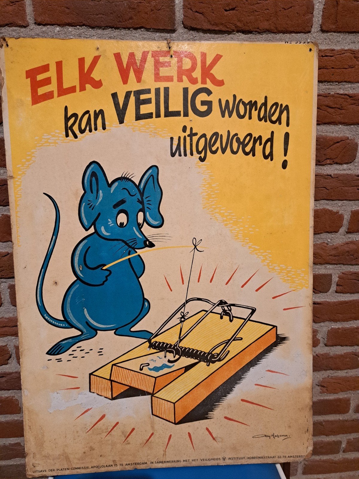 Reclame bord geen emallje, Ophalen of Verzenden, Gebruikt, Reclamebord