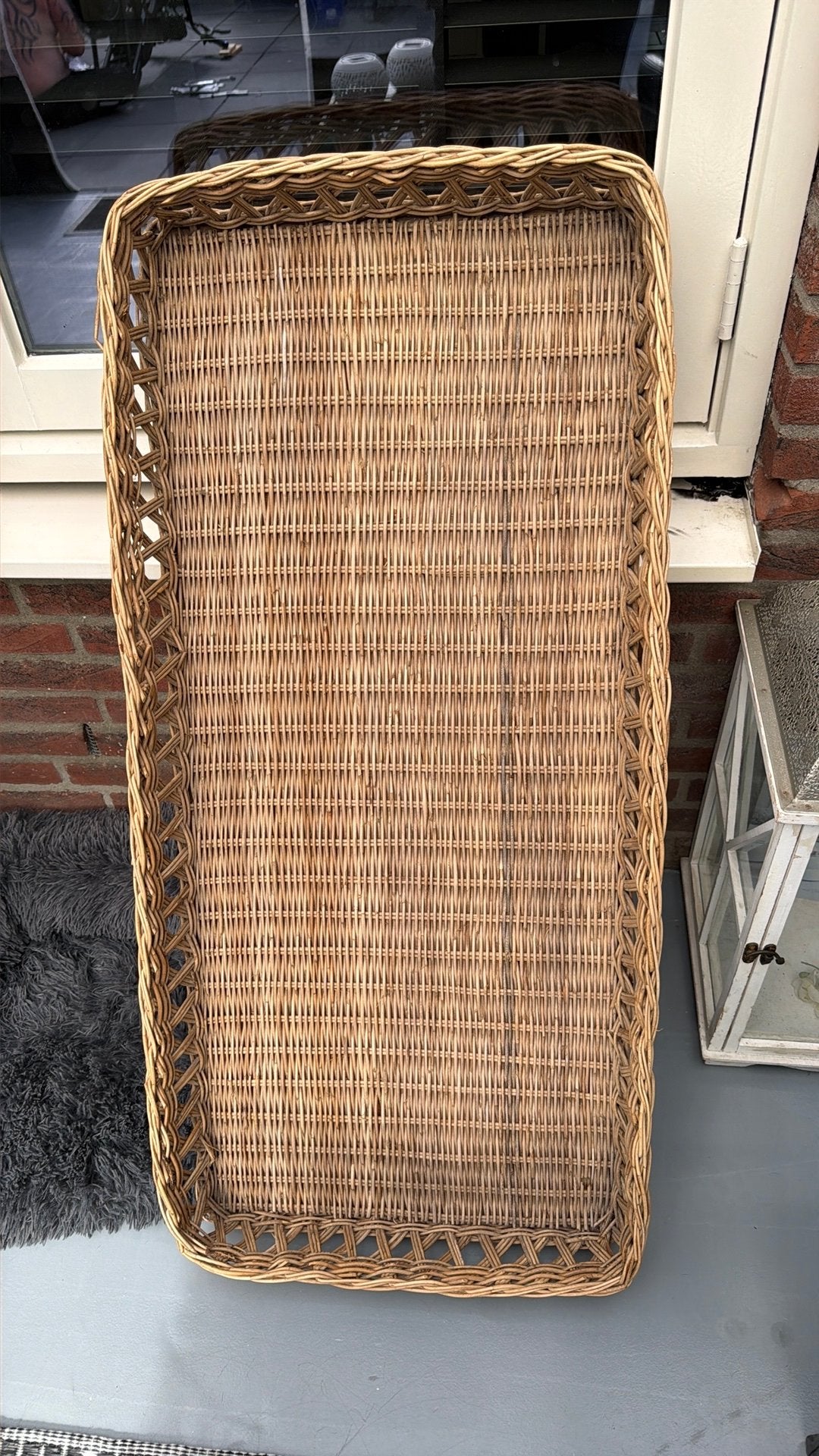 Riviera maison tafel mand, Ophalen, Zo goed als nieuw, Rond, Hout