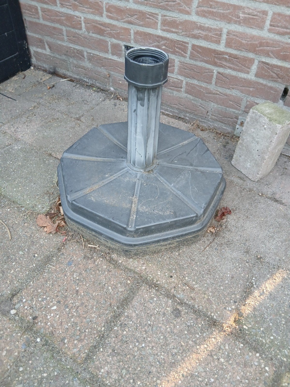 Strandparasol met parasolvoet, Ophalen, Gebruikt, Strandparasol