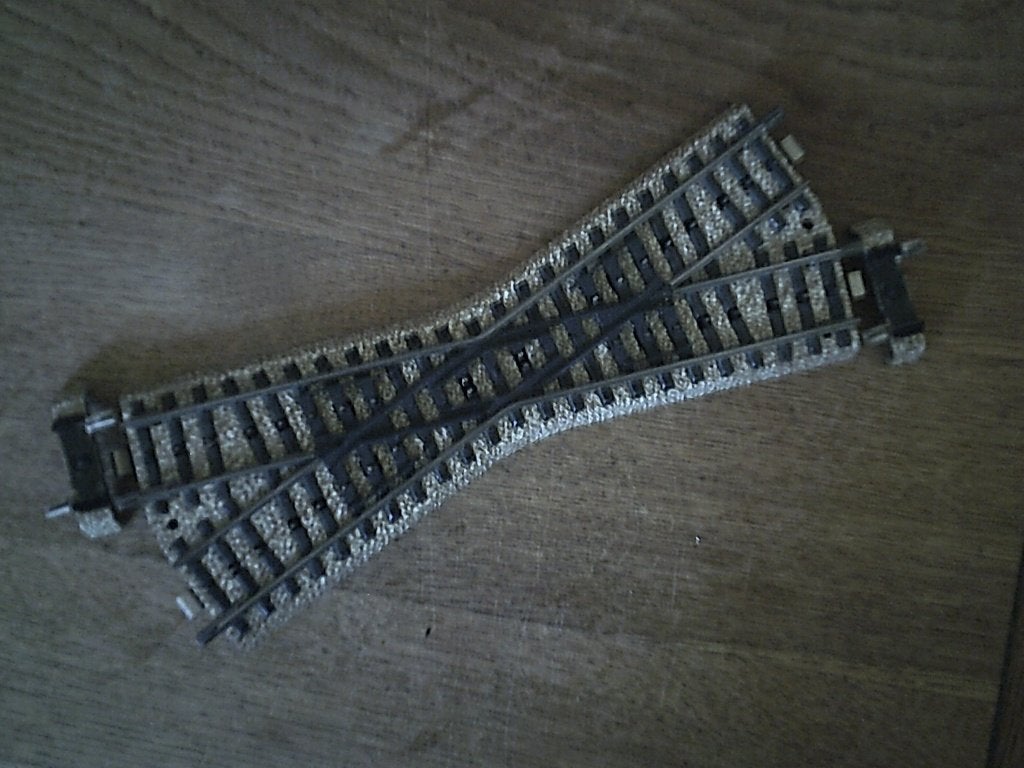 Marklin M-rails Slanke Kruising nr. 5215 + passtukken 5208, Wisselstroom, Gebruikt, Rails, Ophalen of Verzenden