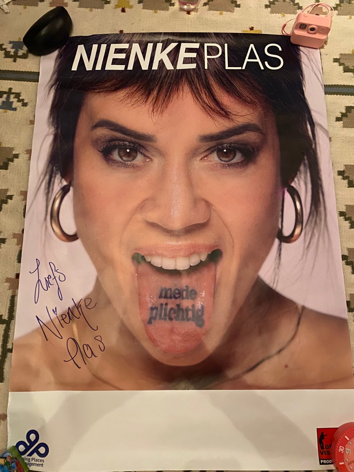 Mega Nienke Plas poster met handtekening, Ophalen of Verzenden, Gebruikt