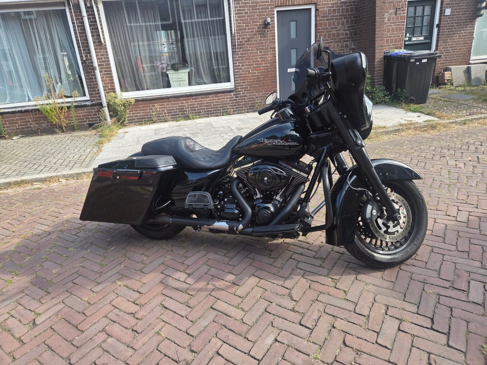 Harley-Davidson electra glide- Zwart, Goed Onderhouden, Gebruikt, Particulier, Toermotor, Handgeschakeld