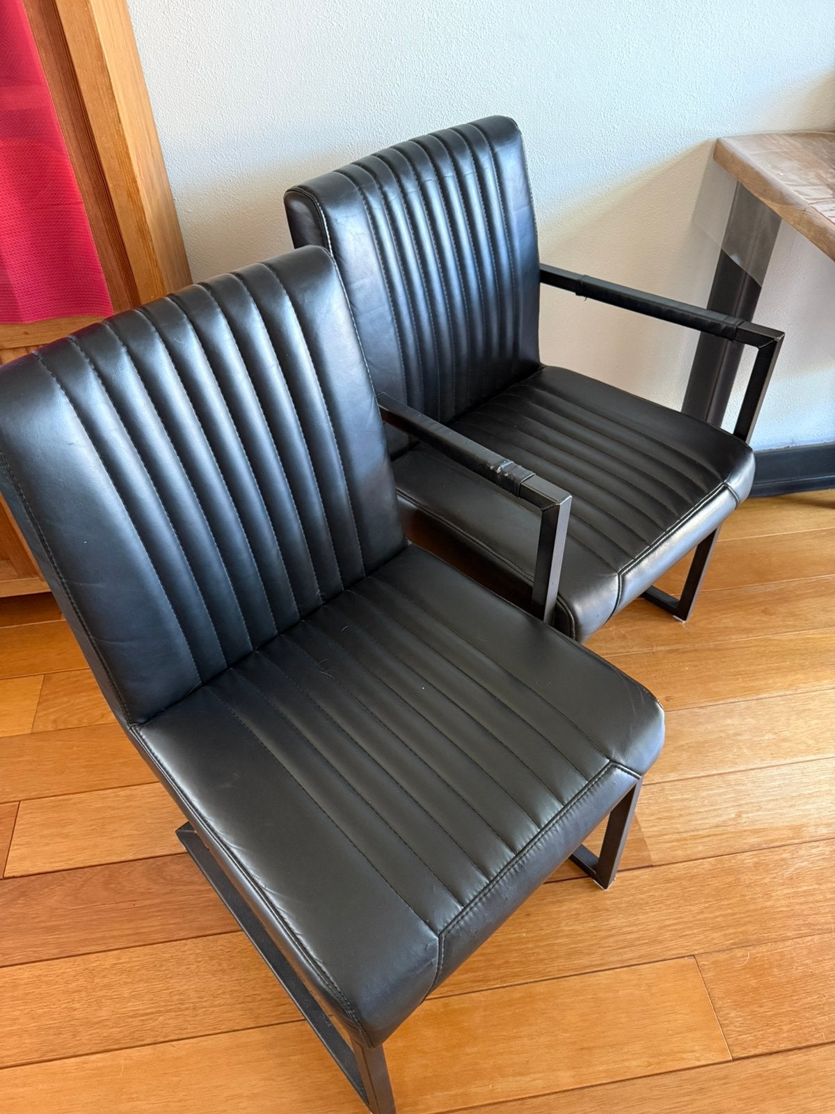 Eettafelstoelen 4 antraciet, Ophalen, Gebruikt, Vier, Metaal
