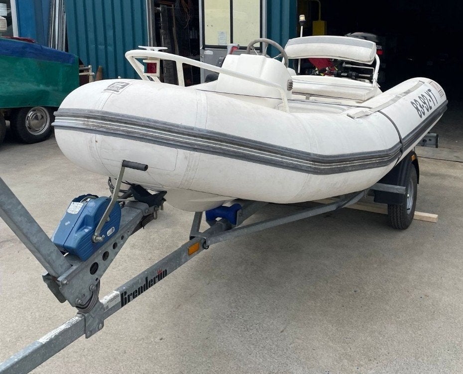 Zodiac YL 380 DL RIB Suzuki 25pk  ! Moet geplakt !, Polyester/glasvezel, Gebruikt, Ophalen of Verzenden, Zodiac