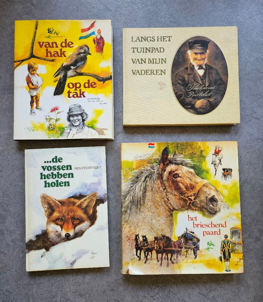 Vier boeken van Rien Poortvliet, Boeken, Ophalen of Verzenden, Gelezen, Rien Poortvliet
