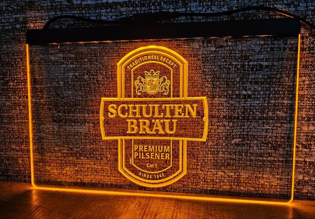 SCHULTENBRAU 3D ledverlichting lamp lichtbak, Verzamelen, Ophalen of Verzenden, Nieuw, Reclamebord, Plaat of Schild, Overige merken