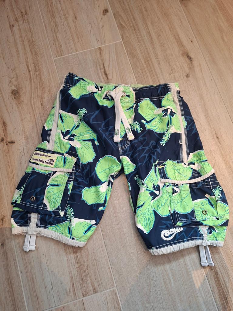 O'Bleu Zwemshort met bloemenprint - Maat xs, maar valt als m, Maat 52/54 (L), Blauw, O'Bleu, Ophalen of Verzenden