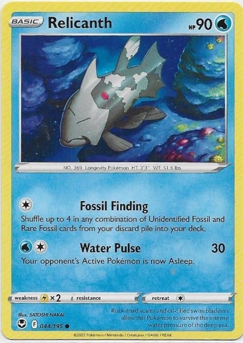 Silver Tempest,  Relicanth [common] 44/195, Verzenden, Nieuw, Losse kaart