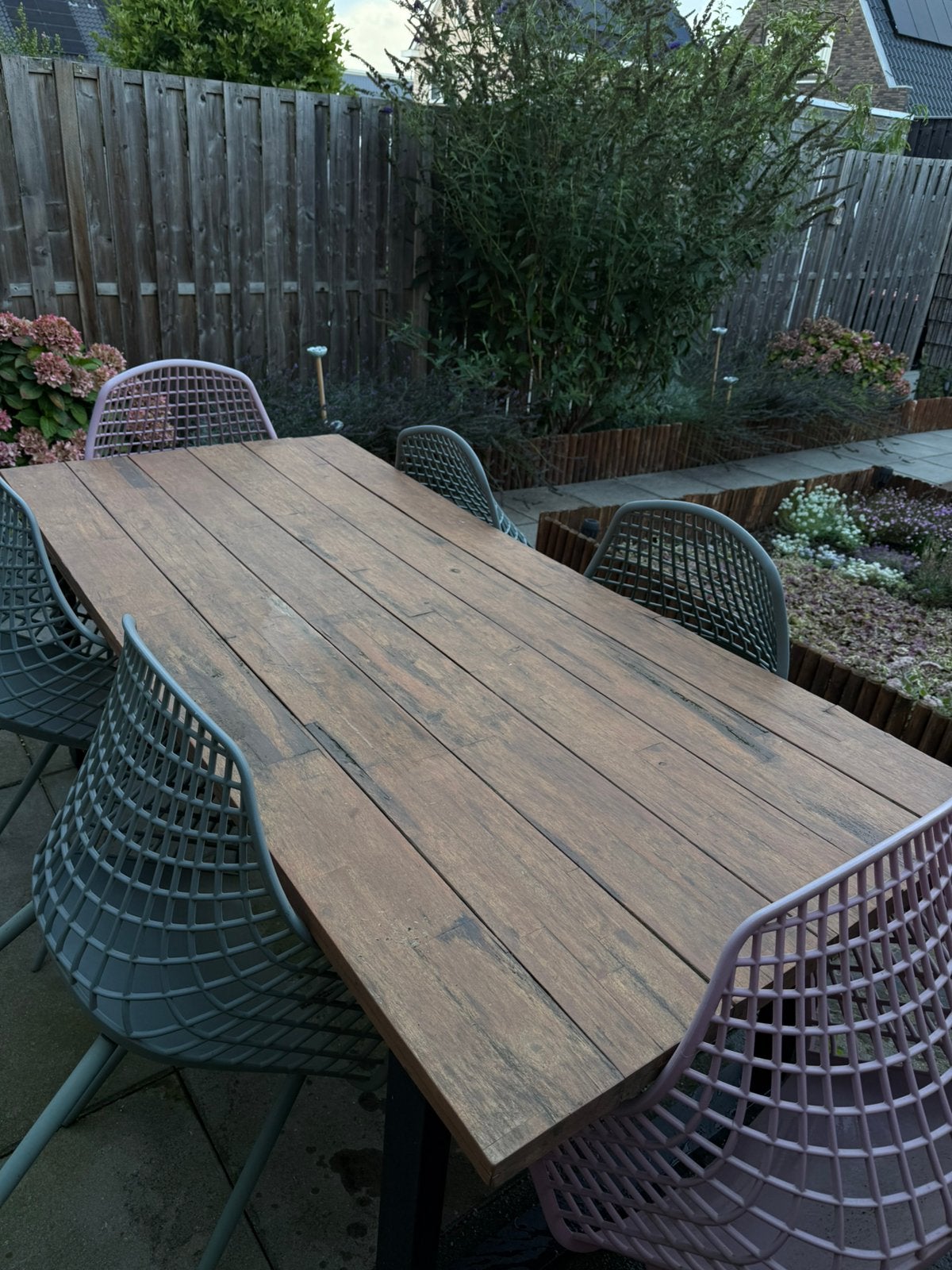 Tuintafel, Ophalen, Gebruikt, Rechthoekig, Hout