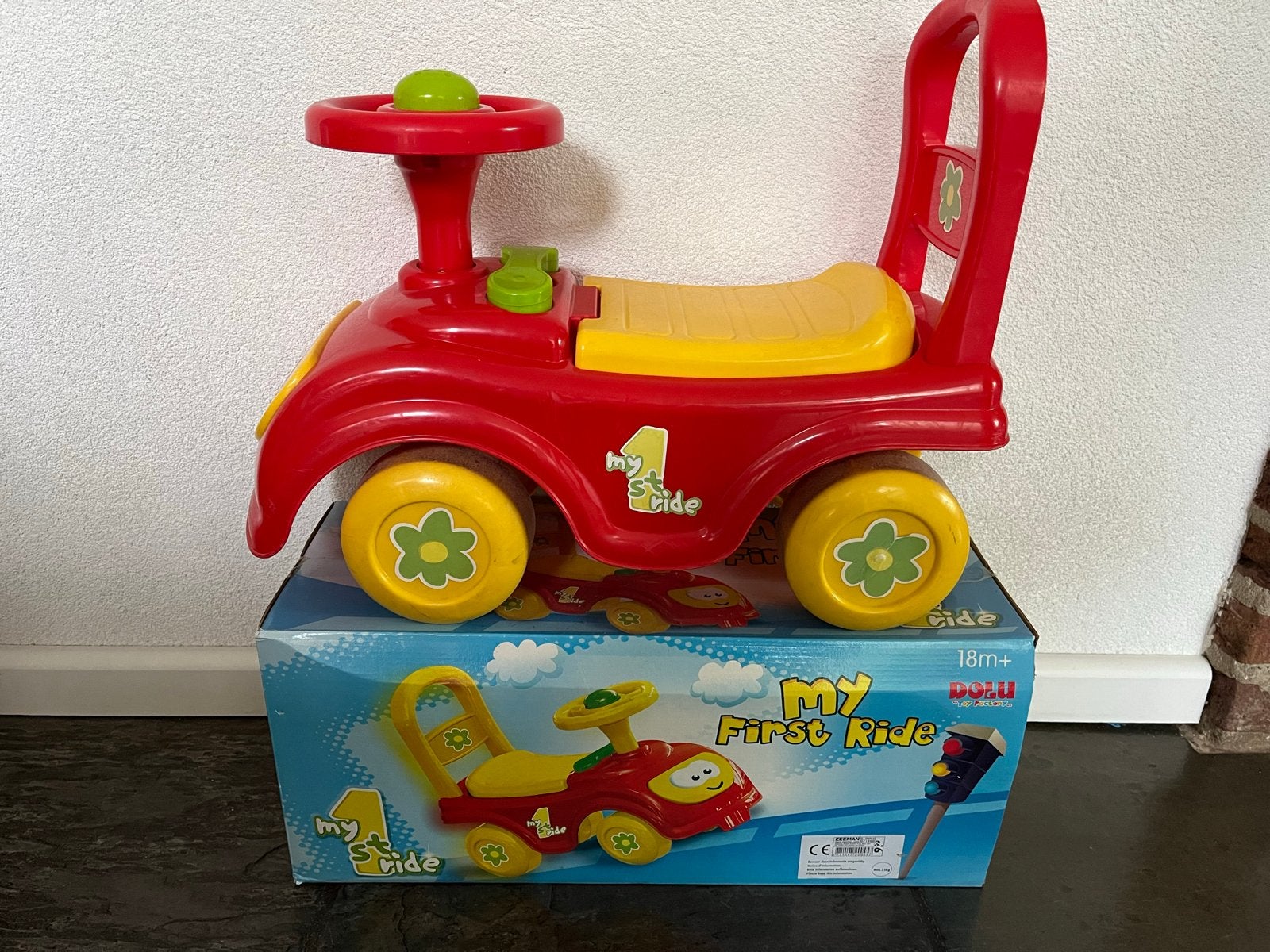 Mijn Eerste Rit Loopauto - Rood/Geel, Ophalen, Gebruikt, Loopvoertuig