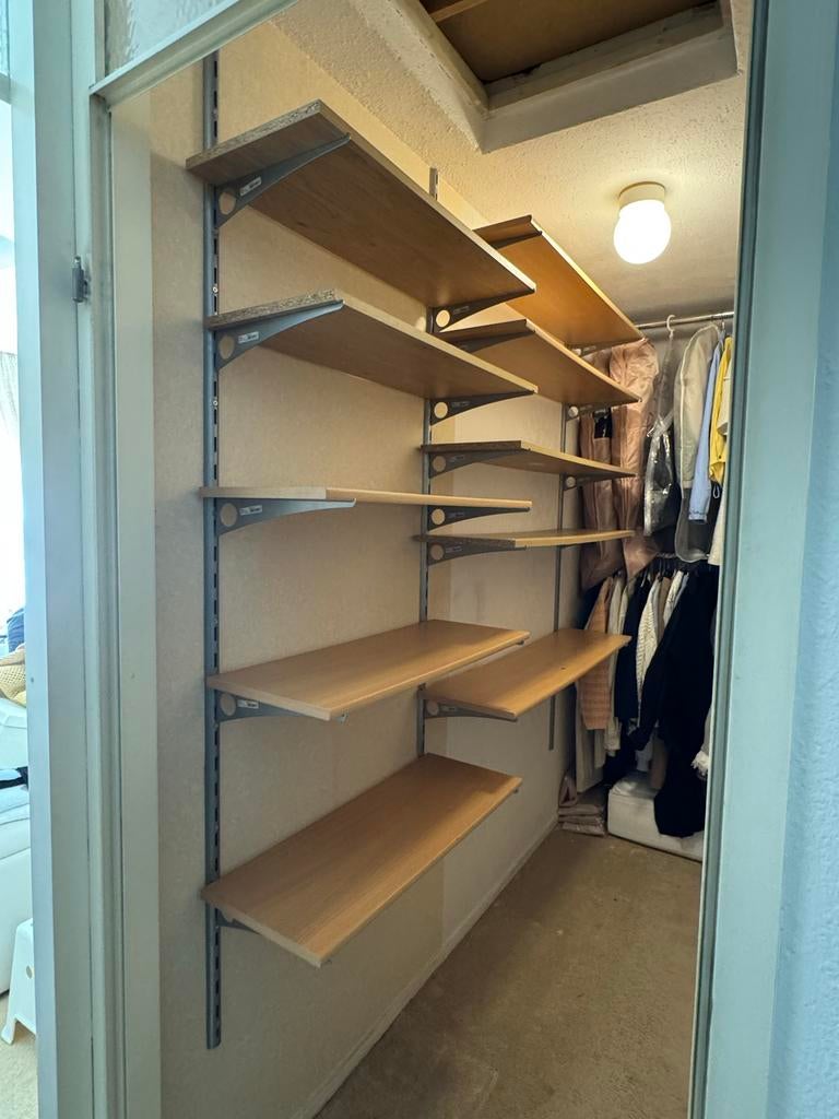 Stevig wandsysteem met planken - 2 meter hoog, Huis en Inrichting, Ophalen, Gebruikt