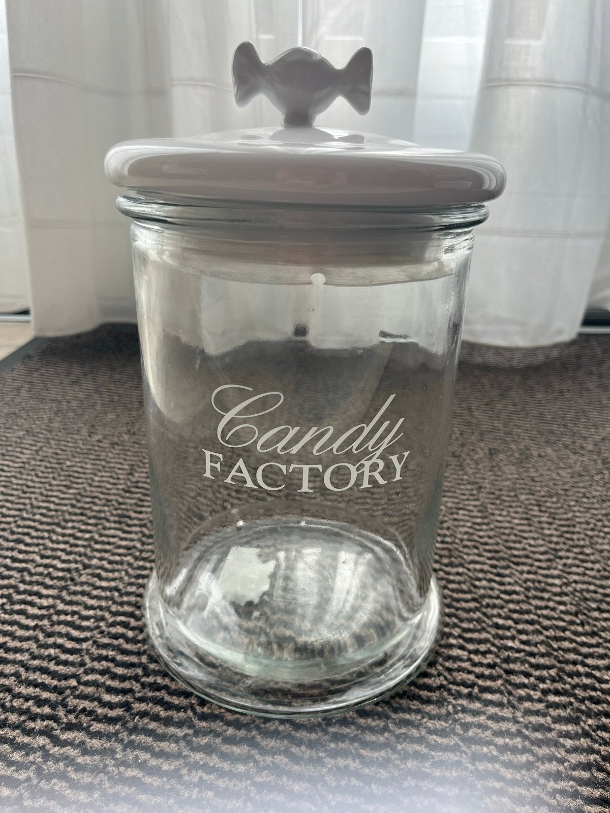Rivièra Maison Candy Factory Storage Jar, Ophalen, Wit, Glas, Landelijk