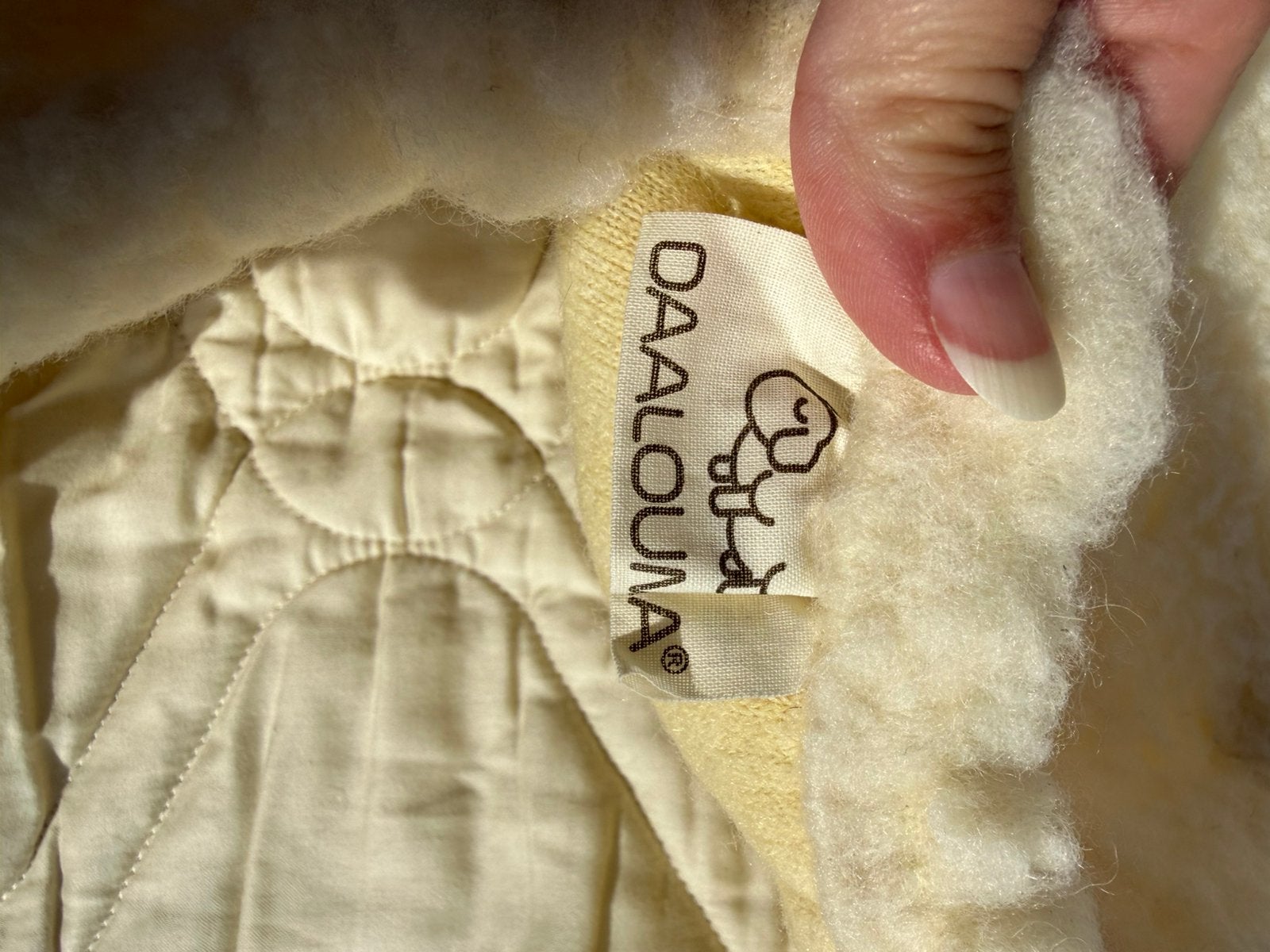 Daaloumaa Teddy Merino hoeslaken – dubbelzijdig 60x120x10 cm, Ophalen, Gebruikt, Minder dan 140 cm, Matras