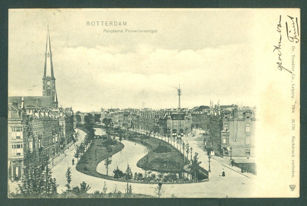 AK Rotterdam Trenkler 26729 Panorama Provenierssingel 1905, Ophalen of Verzenden, Voor 1920, Gelopen, Zuid-Holland