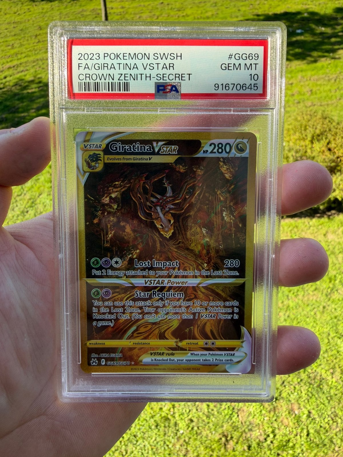 Giratina Vstar #GG69 PSA 10 Crown Zenith, Ophalen, Zo goed als nieuw