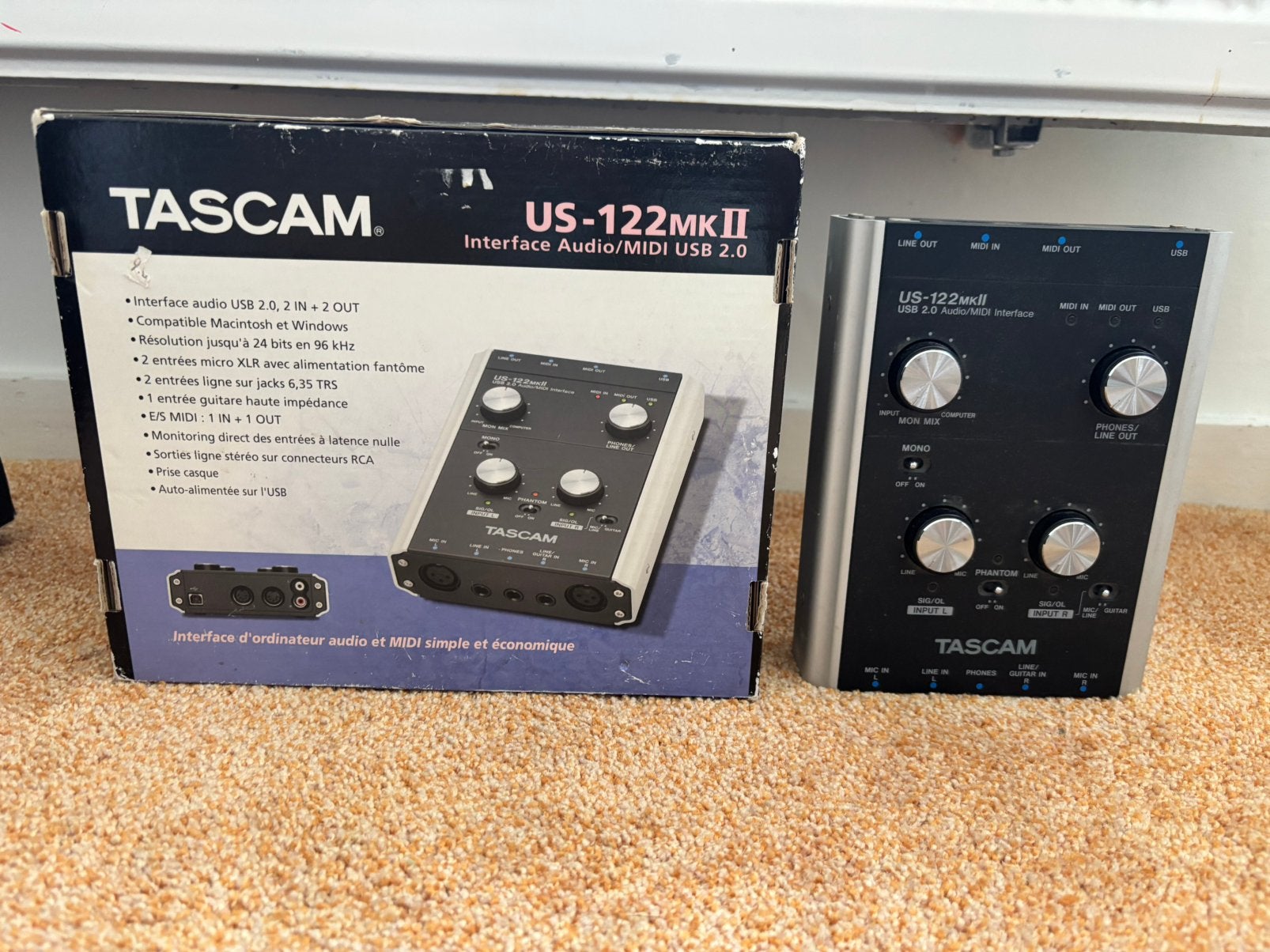 TASCAM US-122mkII audio interface, Ophalen of Verzenden, Zo goed als nieuw